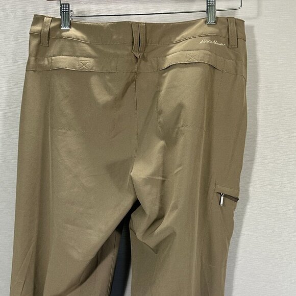 Eddie Bauer Travex Pants Womens 10  Convertible Leg Brown Stretch Cargo Pockets - Picture 8 of 11